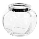 Windisch 91475D Rounded Plain Crystal Glass Toothbrush Holder